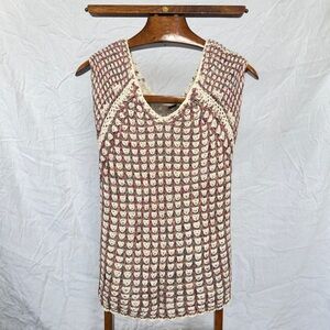Colorful Free People Knitted Top with Detailed Trim / Size XS/S